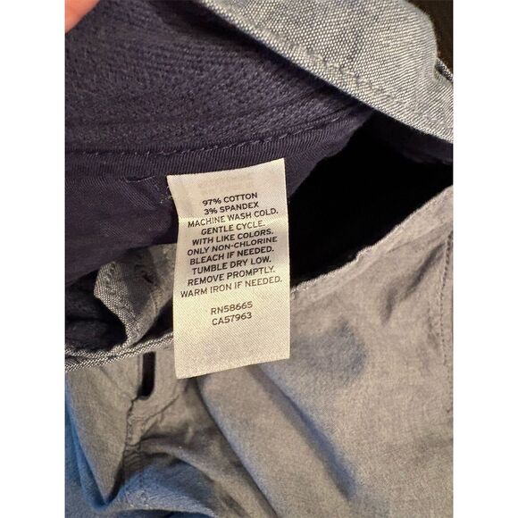 1901 Slim Fit Men's Chino Shorts Size 33 Blue Casual Summer Tailored Fit - Picture 3 of 6